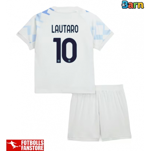 Inter Milan Lautaro Martinez #10 Bortatröja Barn 2025-26 Kortärmad (+ Korta byxor)