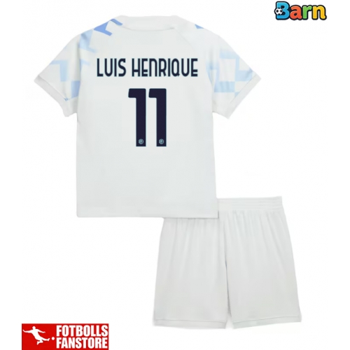 Inter Milan Luis Henrique #11 Bortatröja Barn 2025-26 Kortärmad (+ Korta byxor)