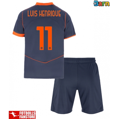 Inter Milan Luis Henrique #11 Tredje Tröja Barn 2025-26 Kortärmad (+ Korta byxor)