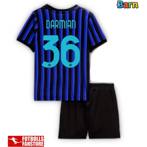 Inter Milan Matteo Darmian #36 Hemmatröja Barn 2025-26 Kortärmad (+ Korta byxor)