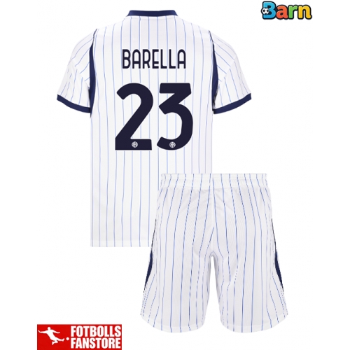 Inter Milan Nicolo Barella #23 Bortatröja Barn 2026-27 Kortärmad (+ Korta byxor)