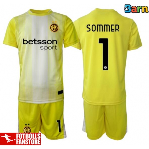 Inter Milan Yann Sommer #1 Målvakt Bortatröja Barn 2025-26 Kortärmad (+ Korta byxor)