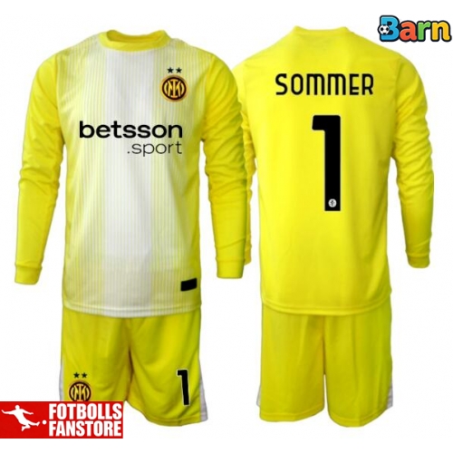 Inter Milan Yann Sommer #1 Målvakt Bortatröja Barn 2025-26 Långärmad (+ Korta byxor)