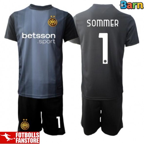Inter Milan Yann Sommer #1 Målvakt Hemmatröja Barn 2025-26 Kortärmad (+ Korta byxor)