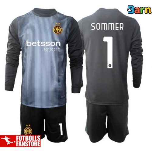 Inter Milan Yann Sommer #1 Målvakt Hemmatröja Barn 2025-26 Långärmad (+ Korta byxor)