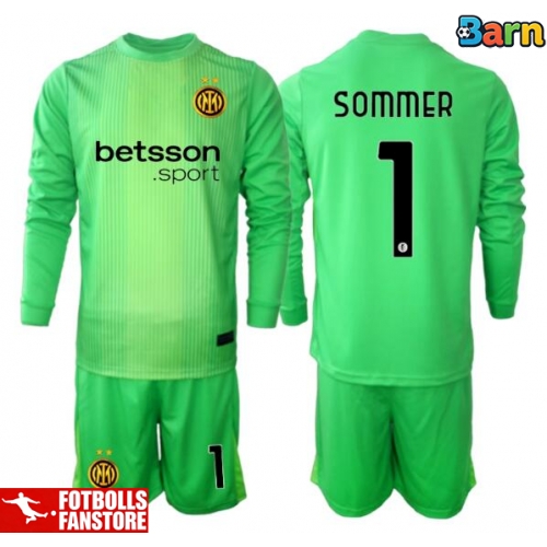 Inter Milan Yann Sommer #1 Målvakt Tredje Tröja Barn 2025-26 Långärmad (+ Korta byxor)
