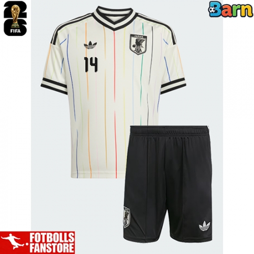Japan Junya Ito #14 Bortatröja Barn VM 2026 Kortärmad (+ Korta byxor)