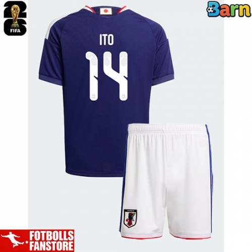 Japan Junya Ito #14 Hemmatröja Barn VM 2026 Kortärmad (+ Korta byxor)