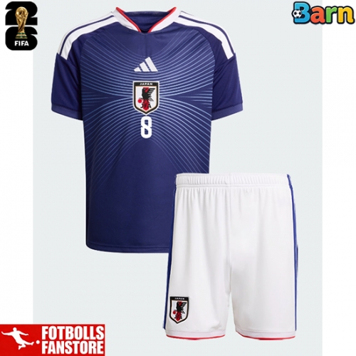 Japan Takefusa Kubo #8 Hemmatröja Barn VM 2026 Kortärmad (+ Korta byxor)