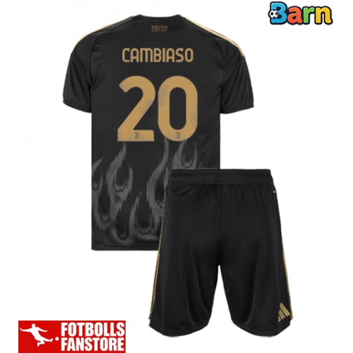 Juventus Andrea Cambiaso #20 Tredje Tröja Barn 2026-27 Kortärmad (+ Korta byxor)