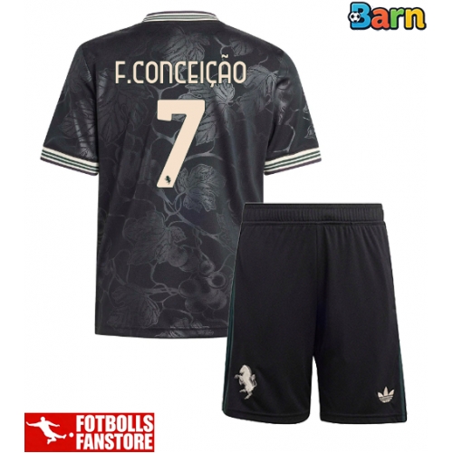 Juventus Francisco Conceicao #7 Tredje Tröja Barn 2025-26 Kortärmad (+ Korta byxor)