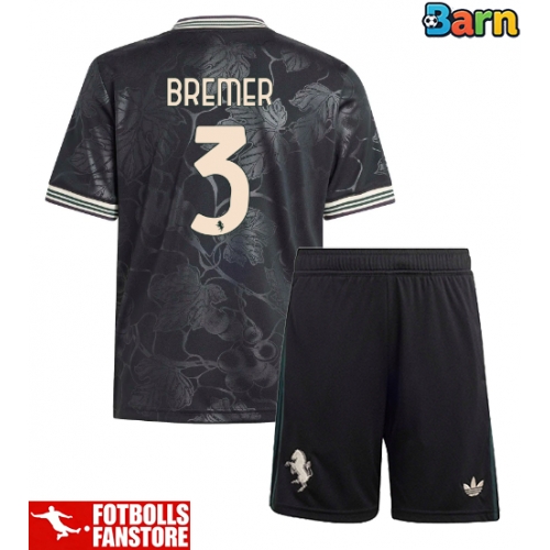 Juventus Gleison Bremer #3 Tredje Tröja Barn 2025-26 Kortärmad (+ Korta byxor)
