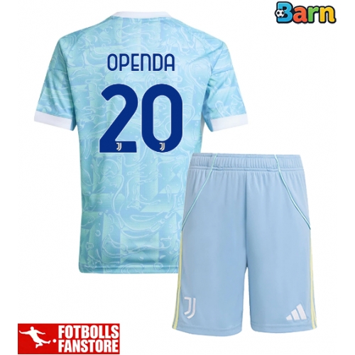 Juventus Lois Openda #20 Bortatröja Barn 2025-26 Kortärmad (+ Korta byxor)