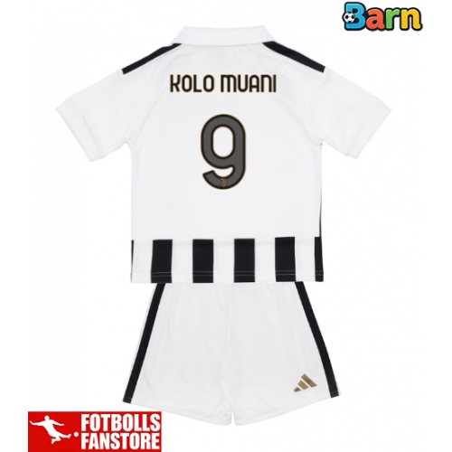 Juventus Randal Kolo Muani #9 Hemmatröja Barn 2026-27 Kortärmad (+ Korta byxor)