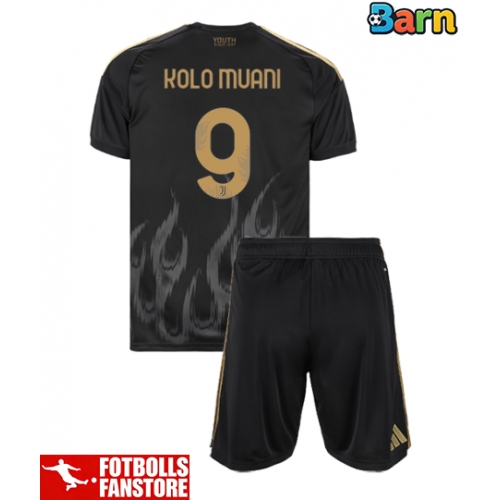 Juventus Randal Kolo Muani #9 Tredje Tröja Barn 2026-27 Kortärmad (+ Korta byxor)