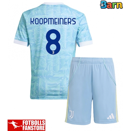 Juventus Teun Koopmeiners #8 Bortatröja Barn 2025-26 Kortärmad (+ Korta byxor)