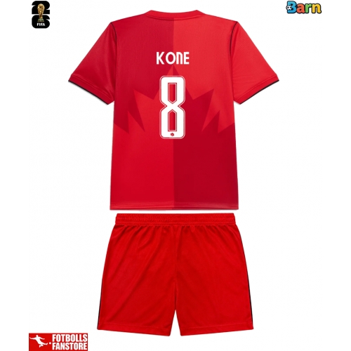 Kanada Ismael Kone #8 Hemmatröja Barn VM 2026 Kortärmad (+ Korta byxor)