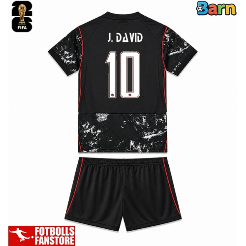 Kanada Jonathan David #10 Bortatröja Barn VM 2026 Kortärmad (+ Korta byxor)