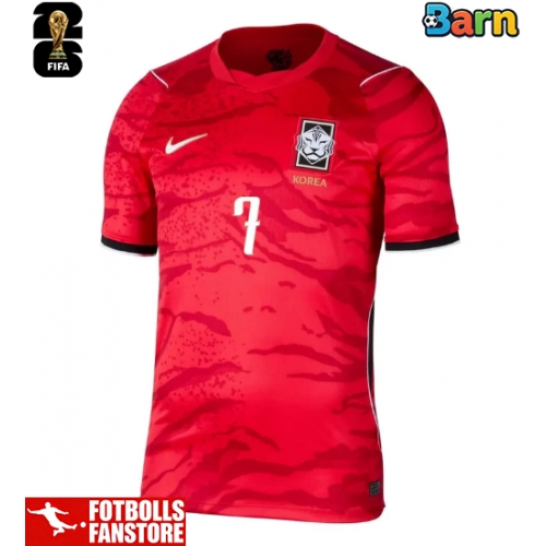 Korea Son Heung-min #7 Hemmatröja Barn VM 2026 Kortärmad (+ Korta byxor)