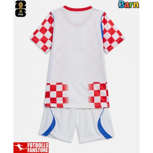 Kroatien Hemmatröja Barn VM 2026 Kortärmad (+ Korta byxor)