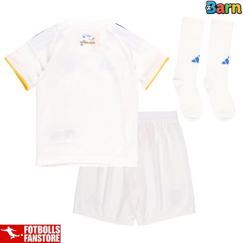 Leeds United Hemmatröja Barn 2025-26 Kortärmad (+ Korta byxor)