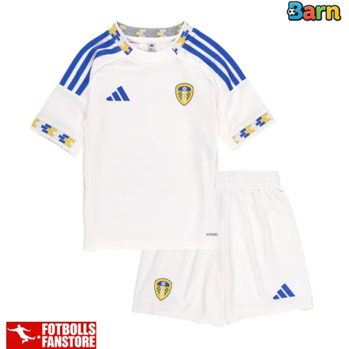Leeds United Hemmatröja Barn 2025-26 Kortärmad (+ Korta byxor)