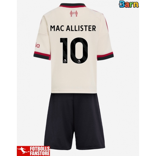 Liverpool Alexis Mac Allister #10 Bortatröja Barn 2025-26 Kortärmad (+ Korta byxor)
