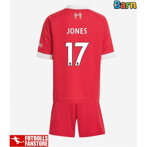 Liverpool Curtis Jones #17 Hemmatröja Barn 2025-26 Kortärmad (+ Korta byxor)