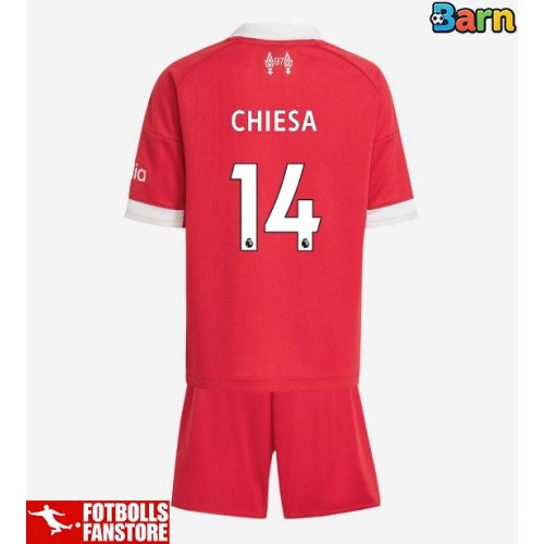 Liverpool Federico Chiesa #14 Hemmatröja Barn 2025-26 Kortärmad (+ Korta byxor)