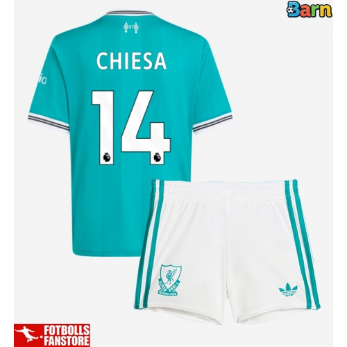 Liverpool Federico Chiesa #14 Tredje Tröja Barn 2025-26 Kortärmad (+ Korta byxor)