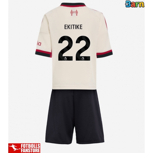 Liverpool Hugo Ekitike #22 Bortatröja Barn 2025-26 Kortärmad (+ Korta byxor)