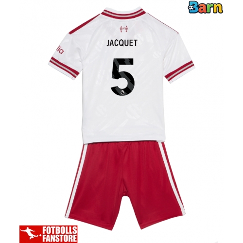Liverpool Jeremy Jacquet #5 Bortatröja Barn 2026-27 Kortärmad (+ Korta byxor)