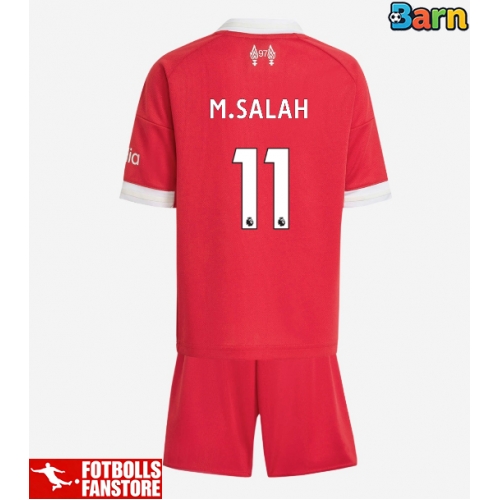 Liverpool Mohamed Salah #11 Hemmatröja Barn 2025-26 Kortärmad (+ Korta byxor)