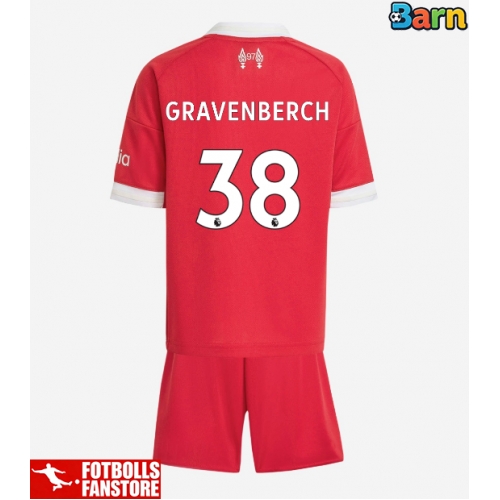 Liverpool Ryan Gravenberch #38 Hemmatröja Barn 2025-26 Kortärmad (+ Korta byxor)