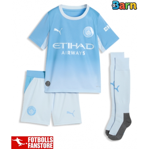 Manchester City Abdukodir Khusanov #45 Hemmatröja Barn 2026-27 Kortärmad (+ Korta byxor)