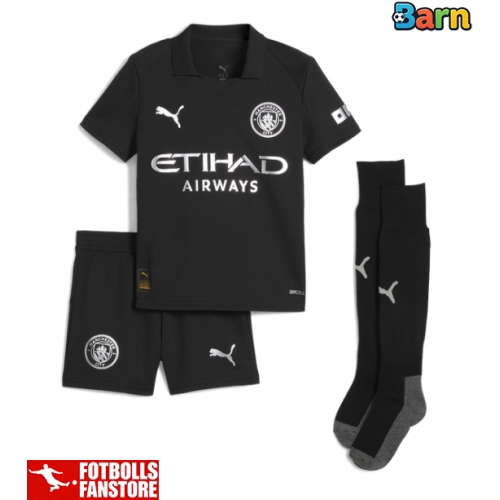 Manchester City Bernardo Silva #20 Bortatröja Barn 2025-26 Kortärmad (+ Korta byxor)