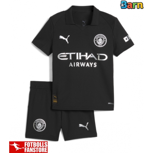 Manchester City Bortatröja Barn 2025-26 Kortärmad (+ Korta byxor)
