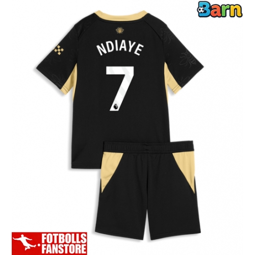 Manchester City Iliman Ndiaye #7 Bortatröja Barn 2026-27 Kortärmad (+ Korta byxor)