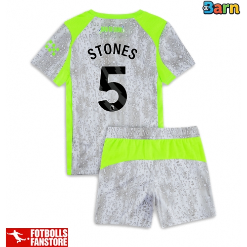Manchester City John Stones #5 Tredje Tröja Barn 2025-26 Kortärmad (+ Korta byxor)