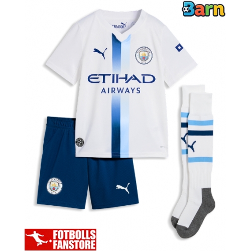 Manchester City Marc Guehi #6 Tredje Tröja Barn 2026-27 Kortärmad (+ Korta byxor)