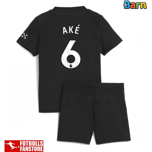 Manchester City Nathan Ake #6 Bortatröja Barn 2025-26 Kortärmad (+ Korta byxor)