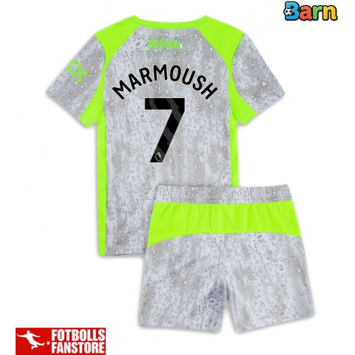 Manchester City Omar Marmoush #7 Tredje Tröja Barn 2025-26 Kortärmad (+ Korta byxor)