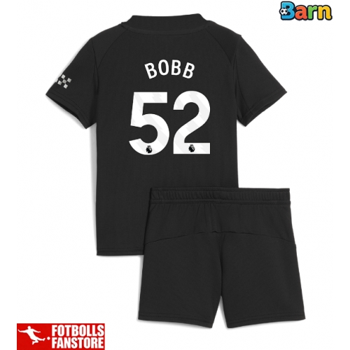Manchester City Oscar Bobb #52 Bortatröja Barn 2025-26 Kortärmad (+ Korta byxor)