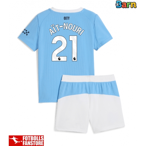Manchester City Rayan Ait-Nouri #21 Hemmatröja Barn 2025-26 Kortärmad (+ Korta byxor)