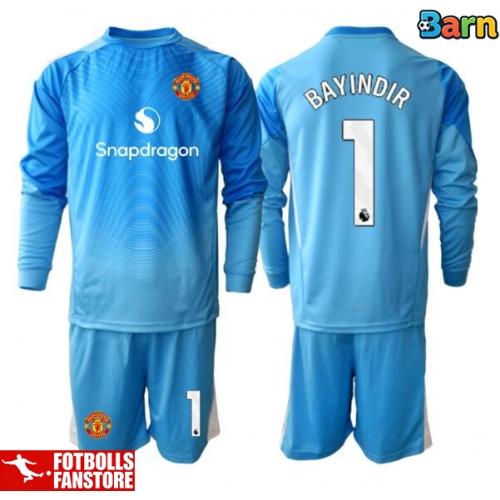 Manchester United Altay Bayindir #1 Målvakt Hemmatröja Barn 2025-26 Långärmad (+ Korta byxor)