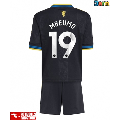 Manchester United Bryan Mbeumo #19 Tredje Tröja Barn 2025-26 Kortärmad (+ Korta byxor)