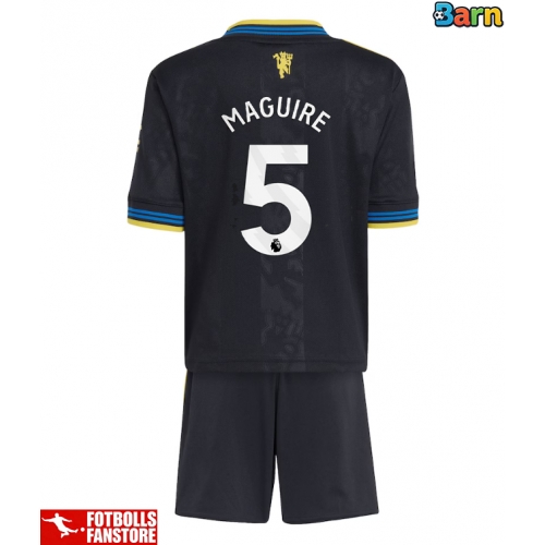 Manchester United Harry Maguire #5 Tredje Tröja Barn 2025-26 Kortärmad (+ Korta byxor)