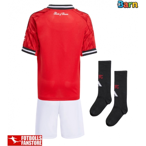 Manchester United Hemmatröja Barn 2025-26 Kortärmad (+ Korta byxor)