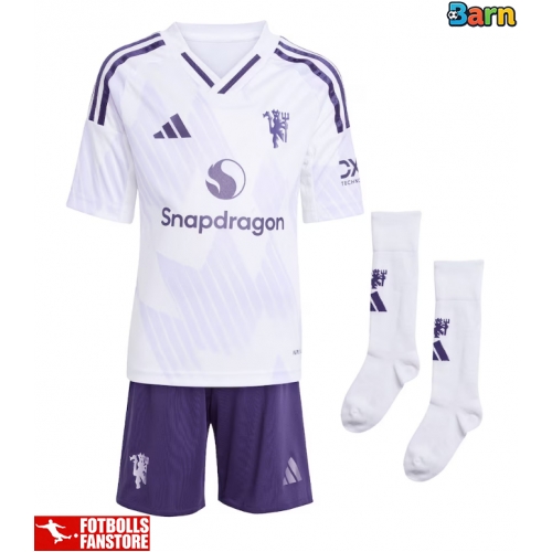 Manchester United Joshua Zirkzee #11 Bortatröja Barn 2025-26 Kortärmad (+ Korta byxor)
