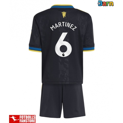 Manchester United Lisandro Martinez #6 Tredje Tröja Barn 2025-26 Kortärmad (+ Korta byxor)
